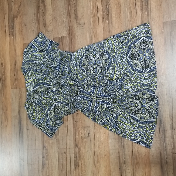 SOMA Live Lounge Wear Luxuriously Soft Paisley Print Twist Front Top Tunic Shirt - Picture 4 of 13